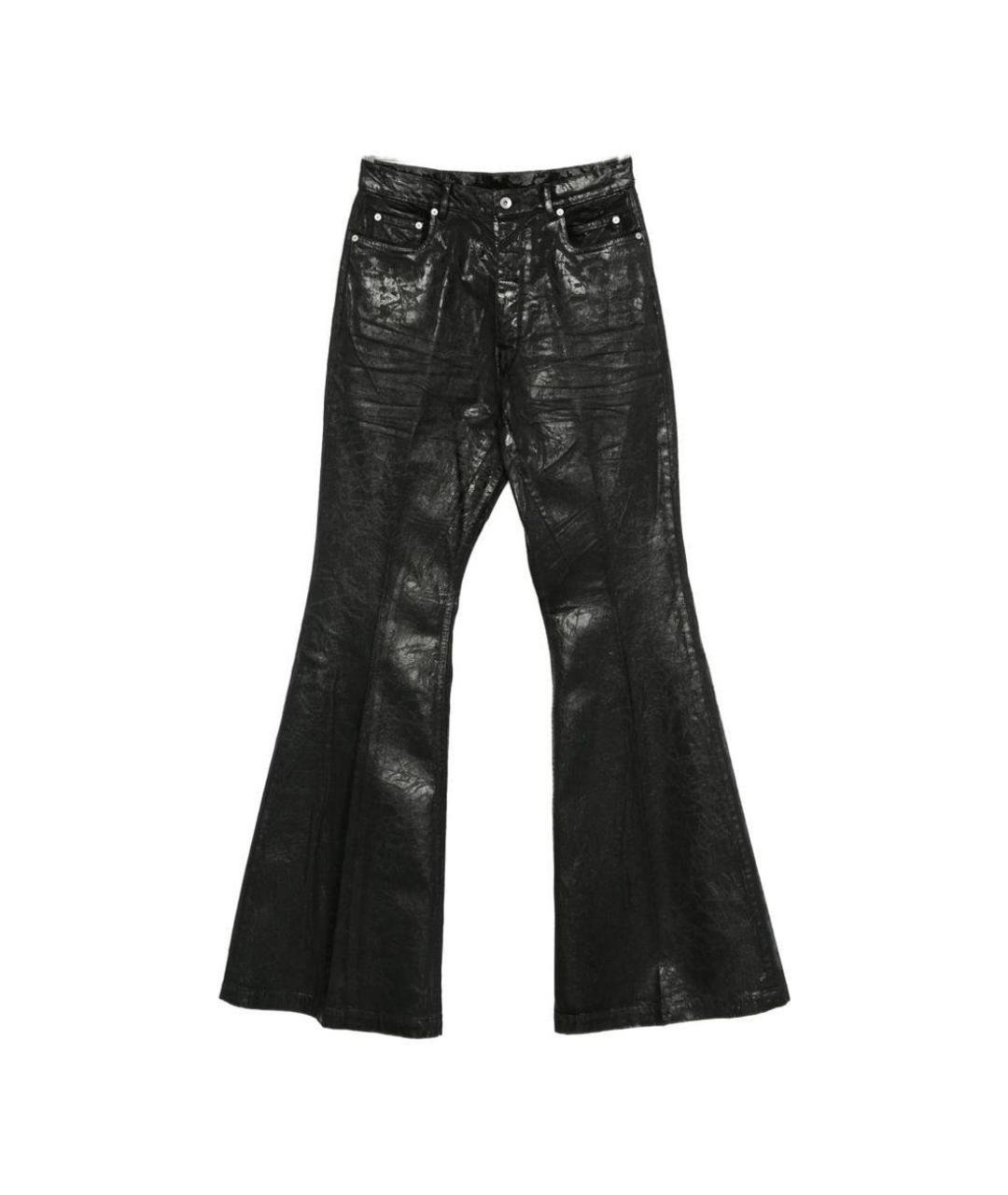 RICK OWENS Черные хлопковые прямые джинсы, фото 1