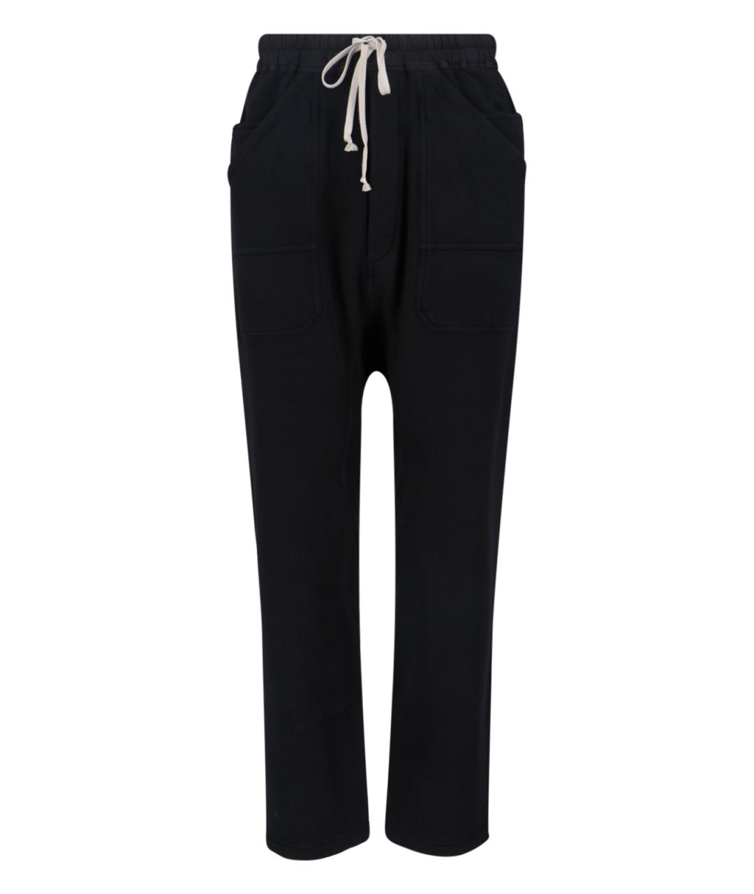 RICK OWENS DRKSHDW Черные хлопковые повседневные брюки, фото 1