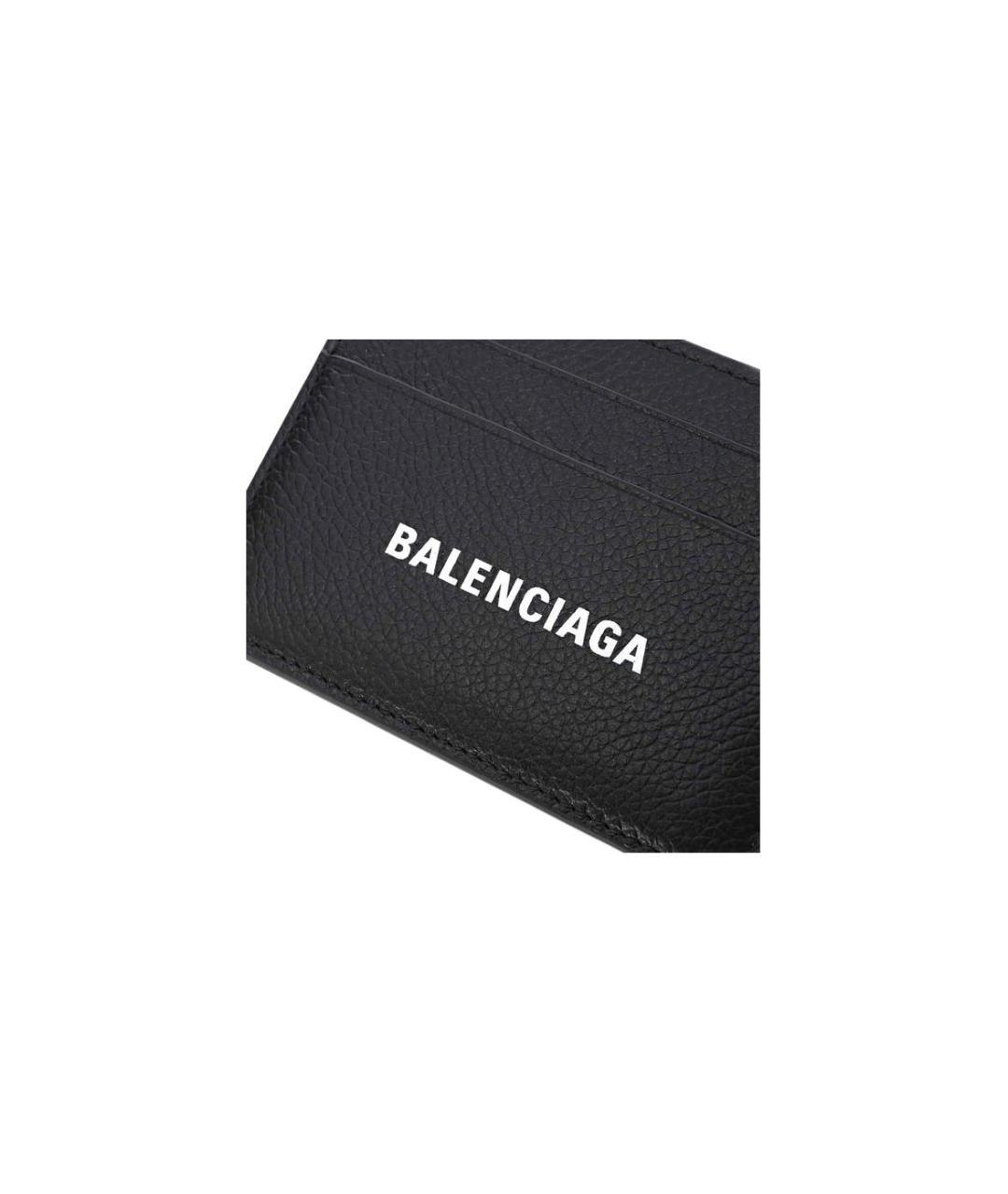 BALENCIAGA Черный кожаный кардхолдер, фото 5