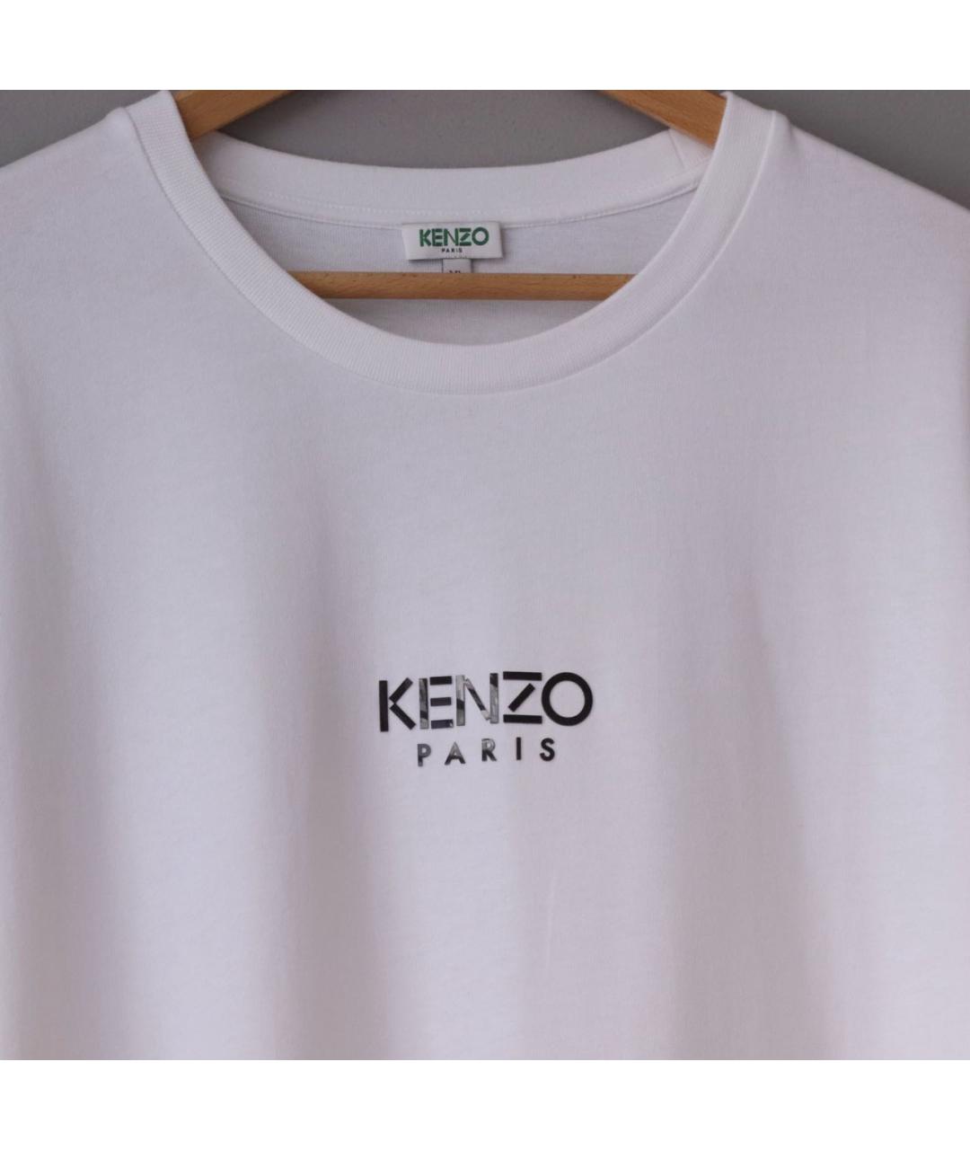 KENZO Белое хлопковое повседневное платье, фото 5