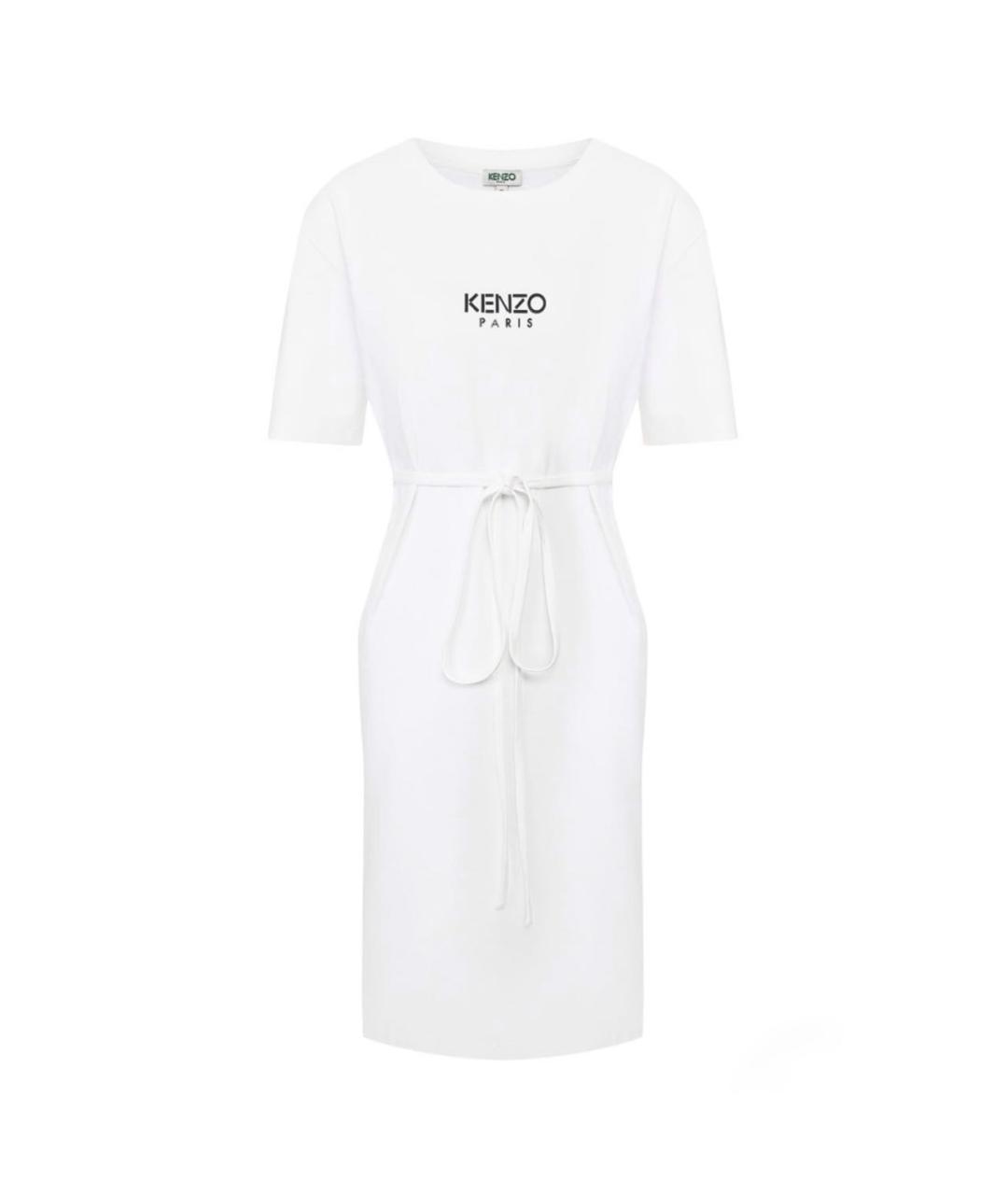 KENZO Белое хлопковое повседневное платье, фото 1