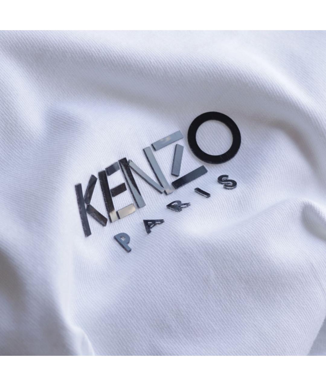KENZO Белое хлопковое повседневное платье, фото 8