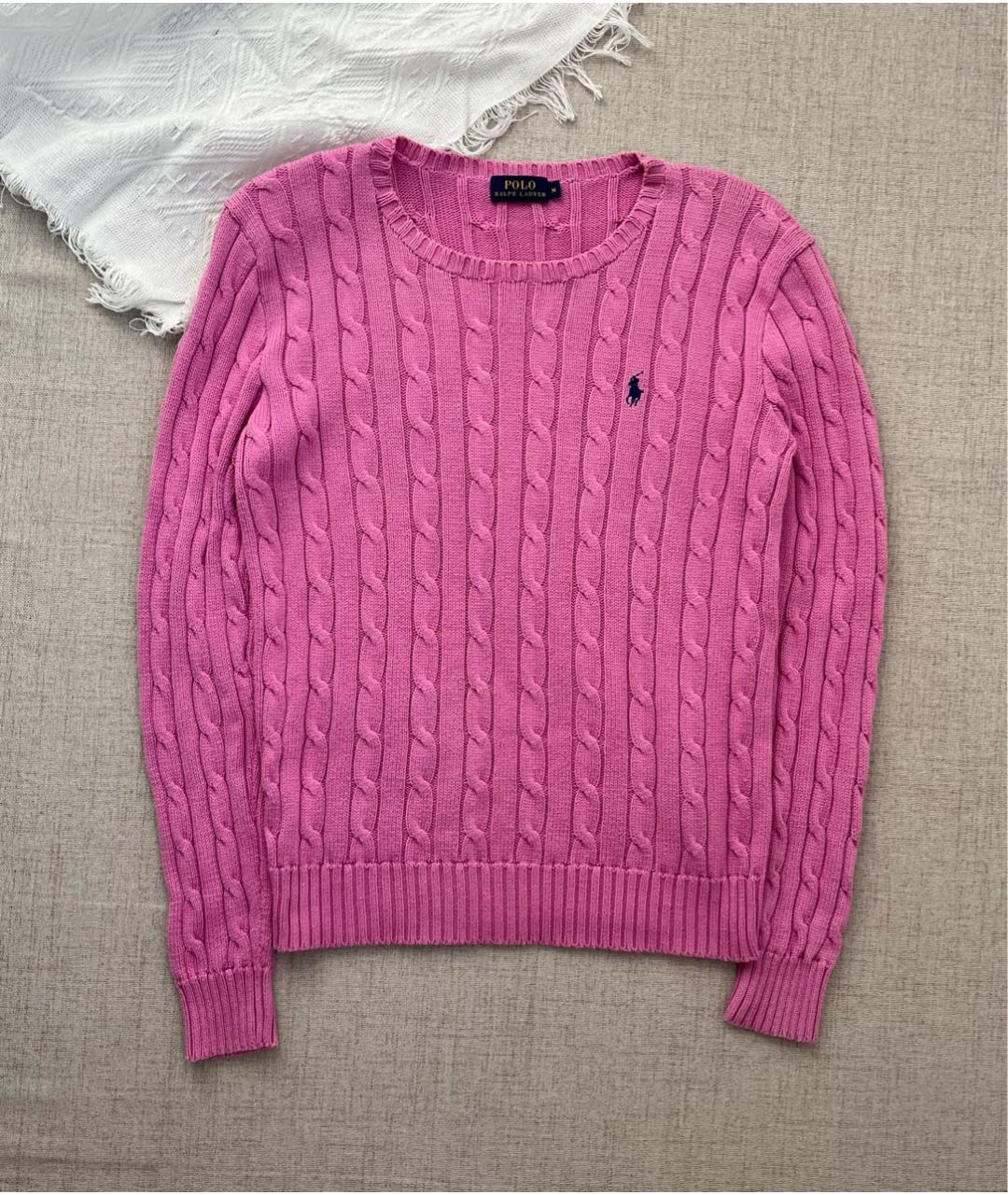 POLO RALPH LAUREN Розовый хлопковый джемпер / свитер, фото 8