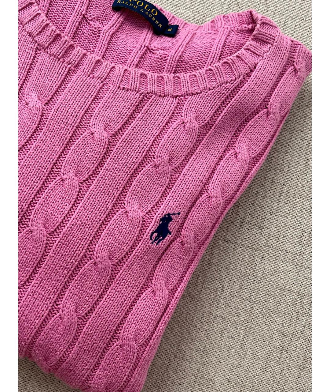 POLO RALPH LAUREN Розовый хлопковый джемпер / свитер, фото 6