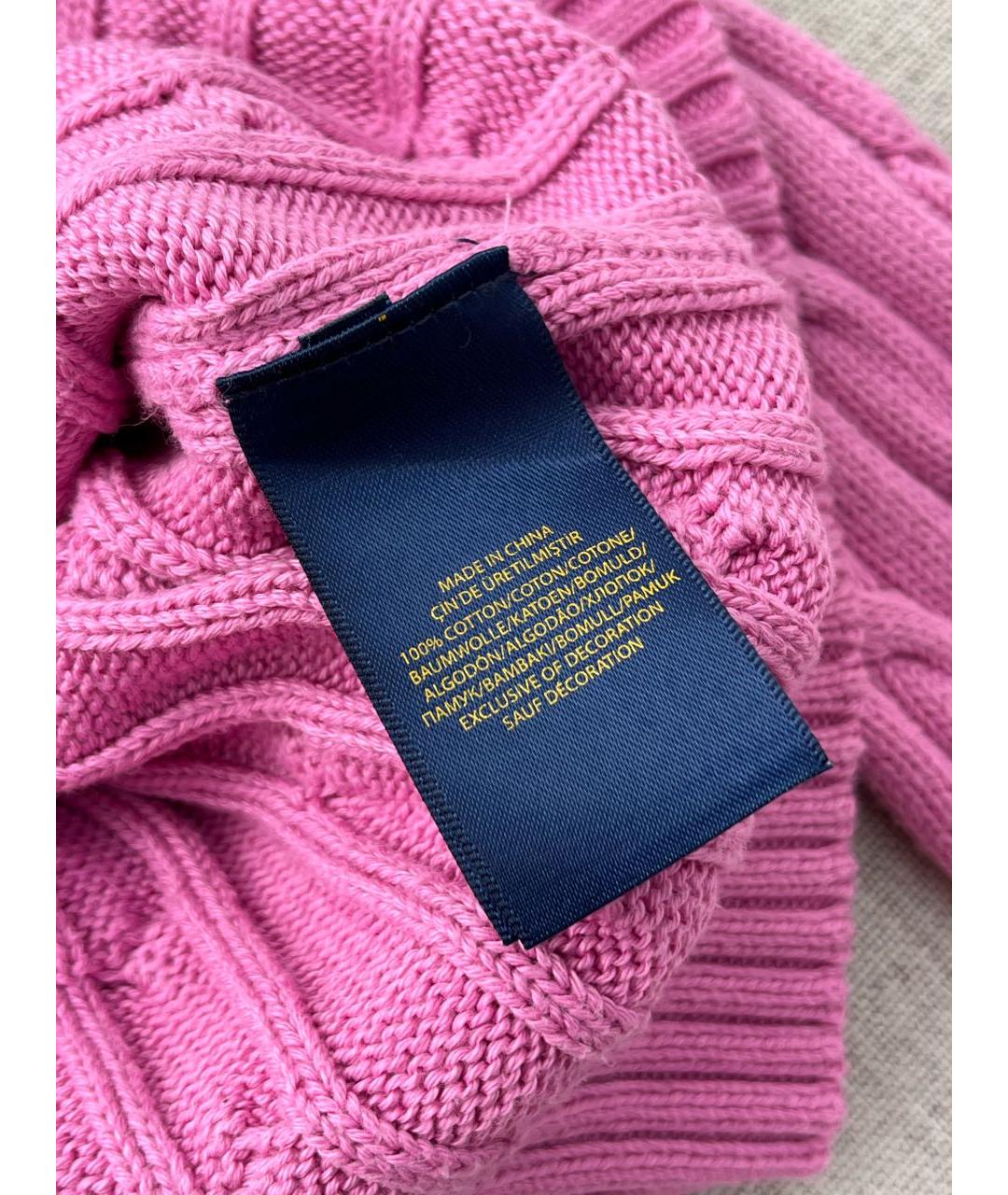 POLO RALPH LAUREN Розовый хлопковый джемпер / свитер, фото 7