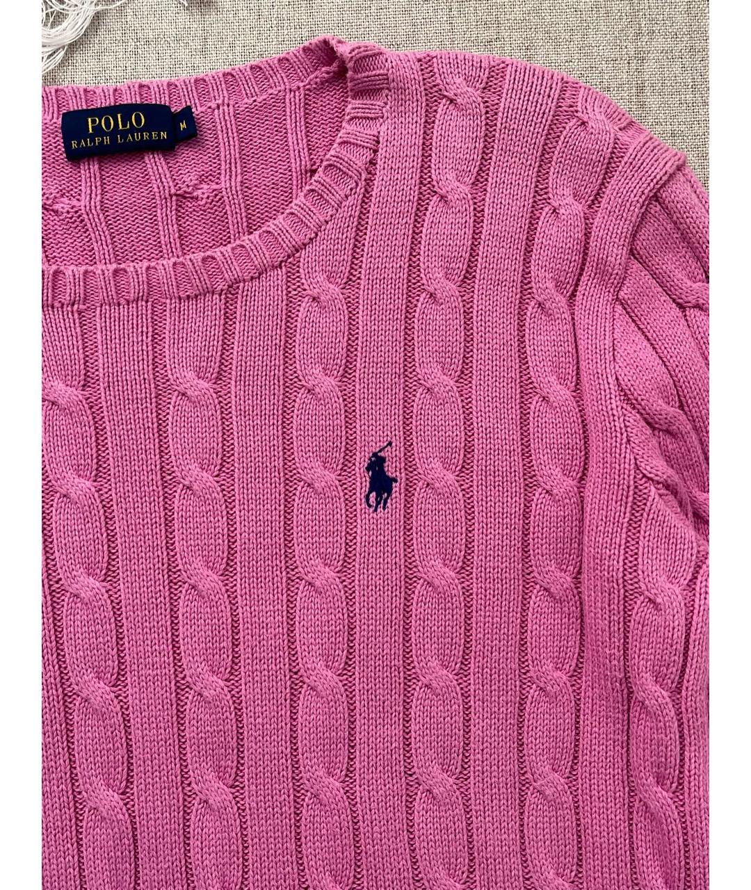 POLO RALPH LAUREN Розовый хлопковый джемпер / свитер, фото 3