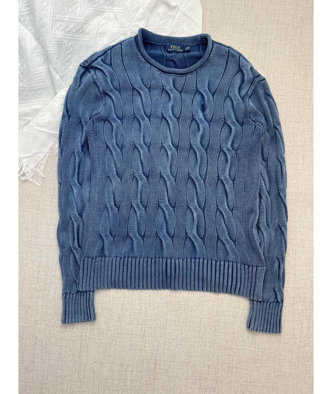POLO RALPH LAUREN Синий хлопковый джемпер / свитер, фото 7