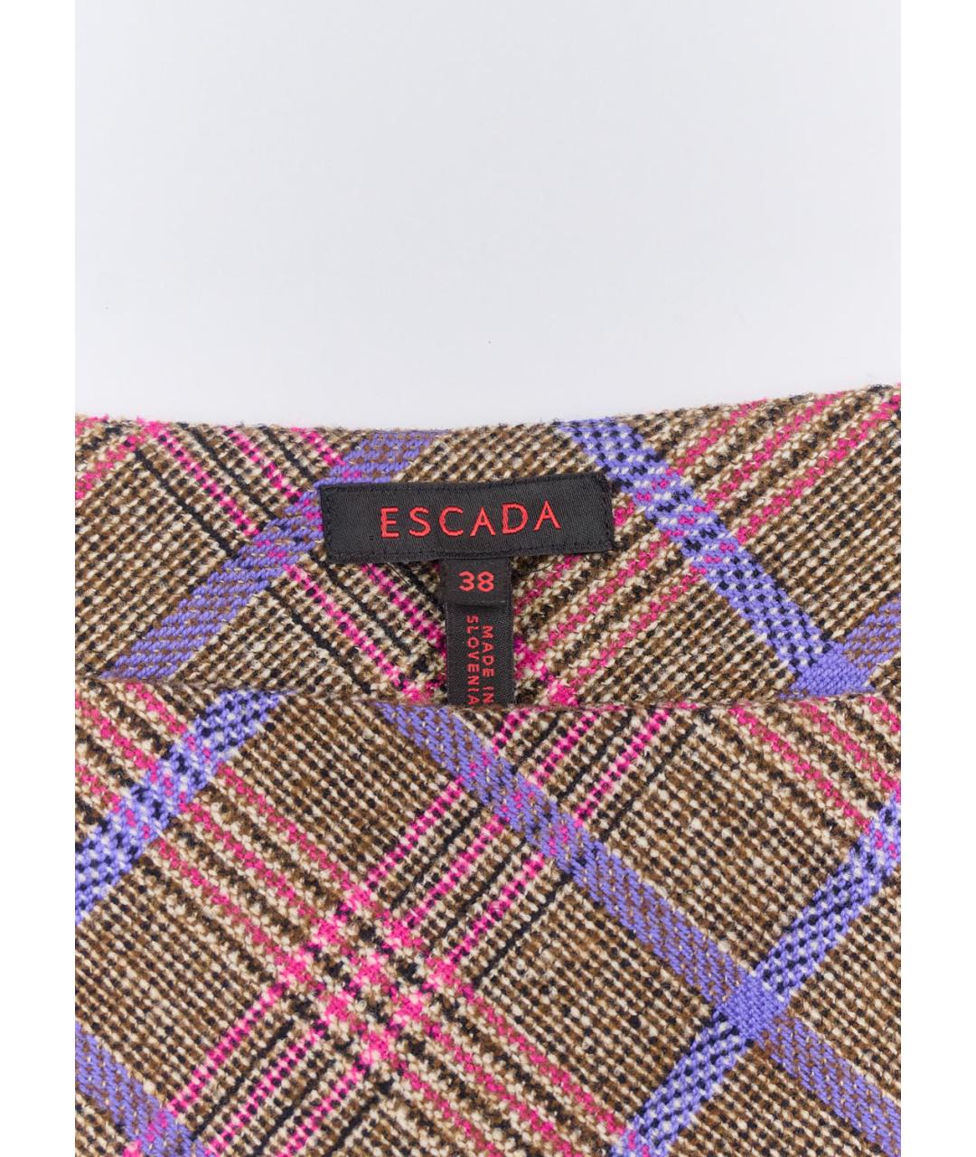 ESCADA Мульти шерстяная юбка мини, фото 3