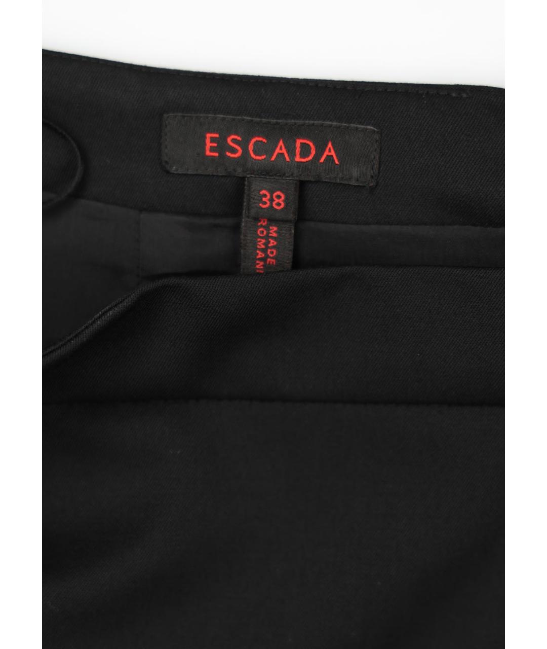 ESCADA Черная шерстяная юбка мини, фото 3