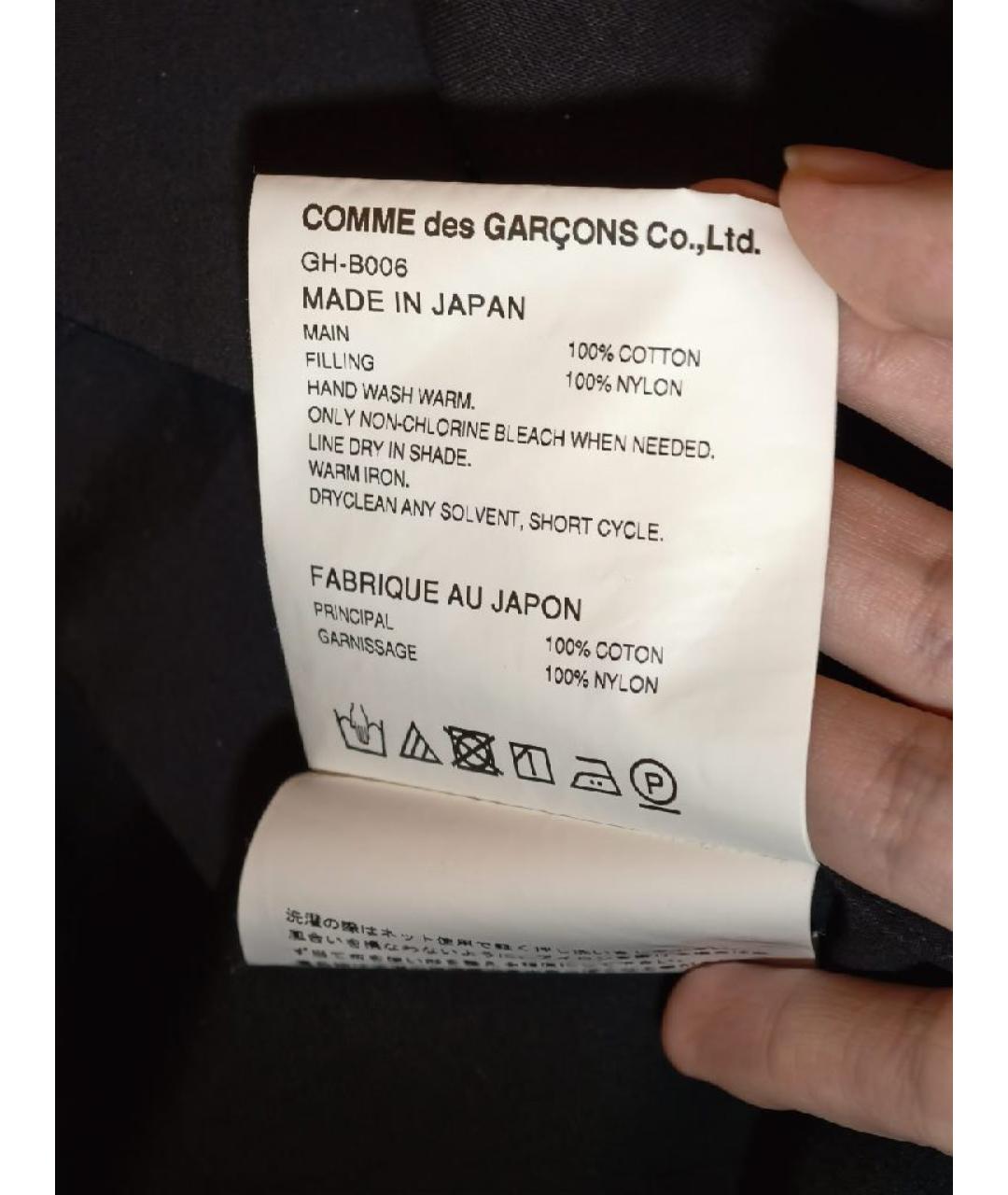 COMME DES GARÇONS Черная хлопковая рубашка, фото 8