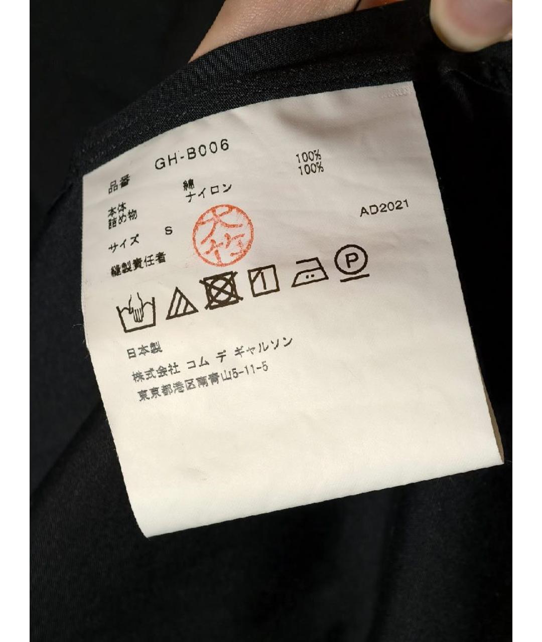 COMME DES GARÇONS Черная хлопковая рубашка, фото 7