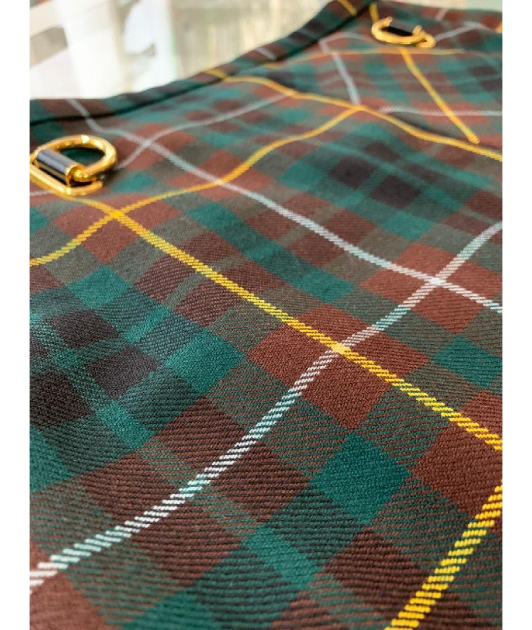 BURBERRY Мульти шерстяная юбка мини, фото 4
