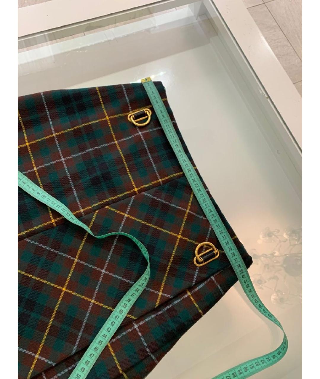 BURBERRY Мульти шерстяная юбка мини, фото 7