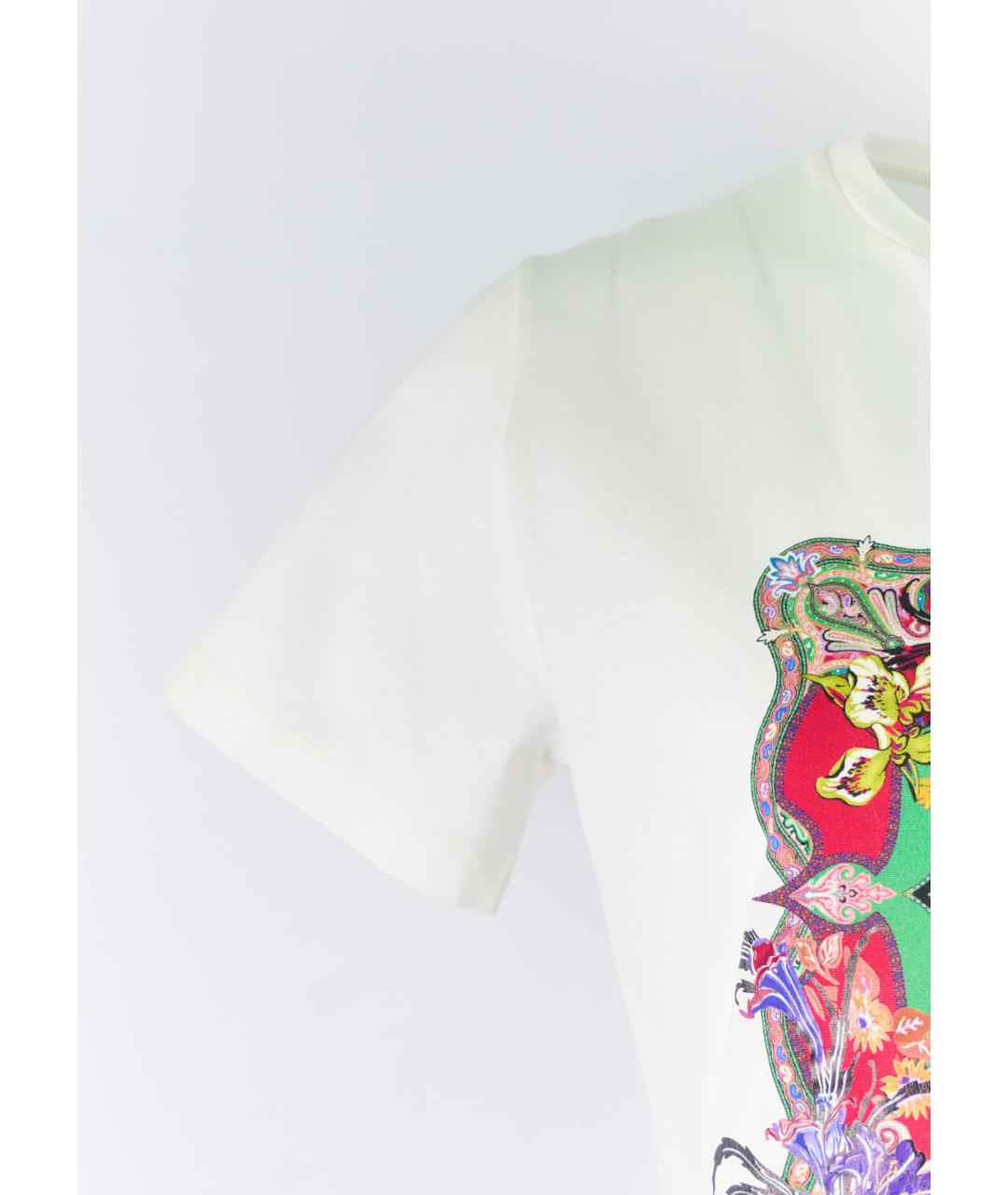 ETRO Белая хлопковая футболка, фото 4
