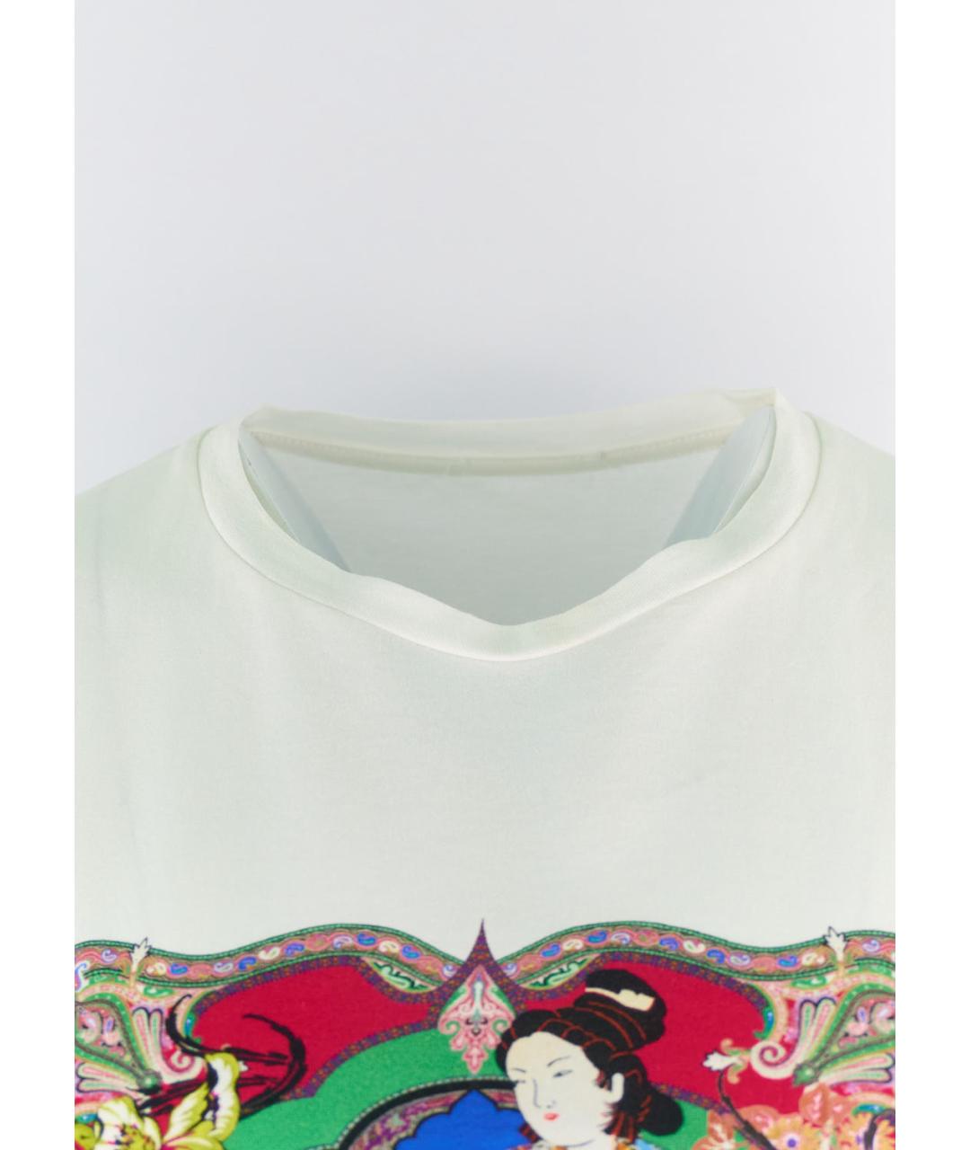ETRO Белая хлопковая футболка, фото 3