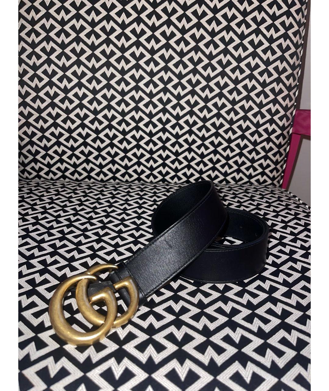 GUCCI Черный кожаный ремень, фото 2