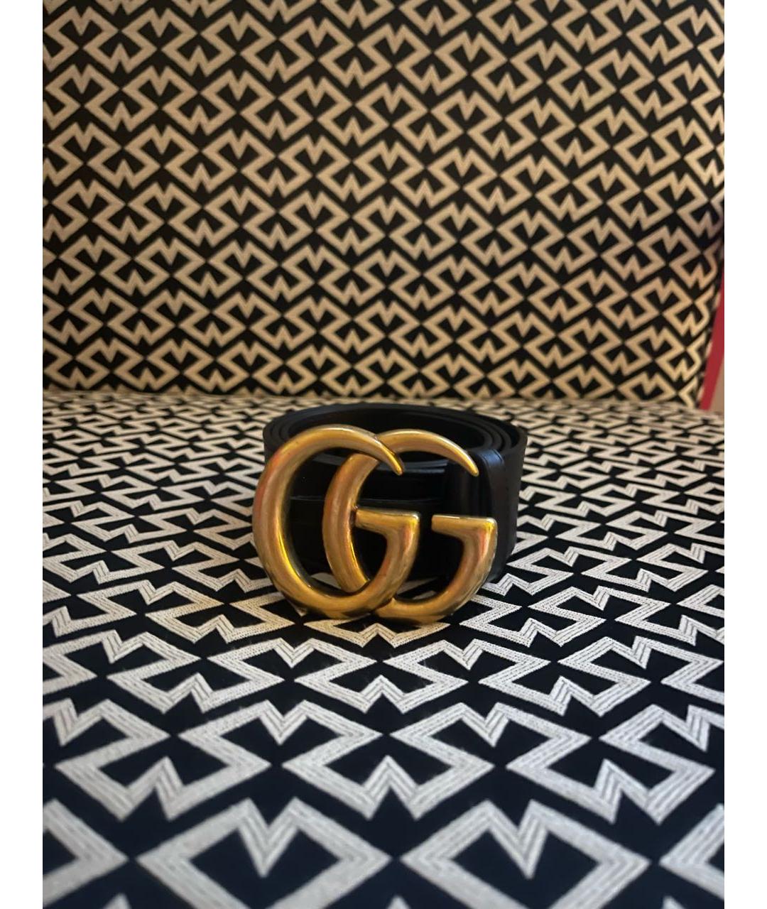 GUCCI Черный кожаный ремень, фото 6