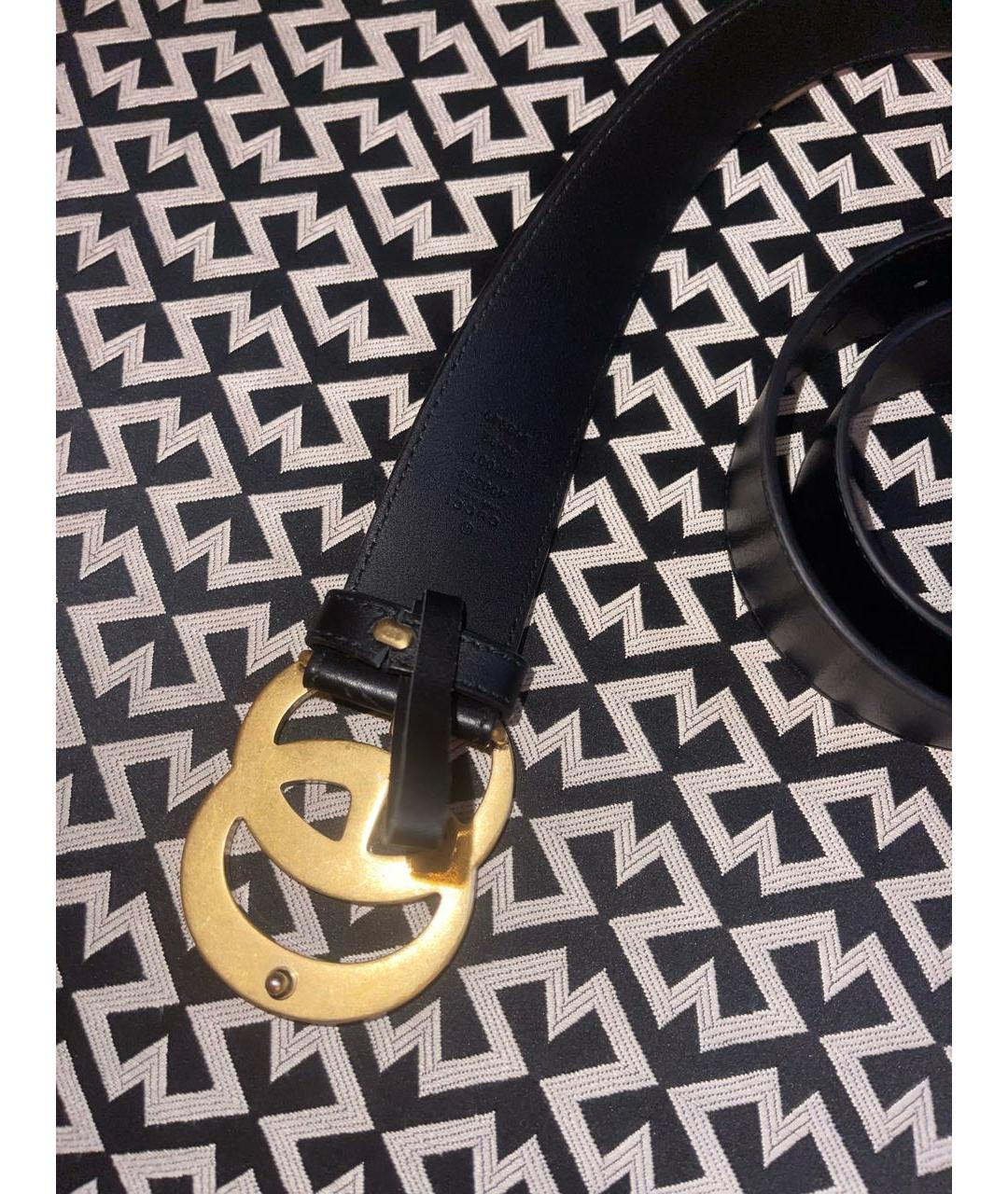 GUCCI Черный кожаный ремень, фото 4