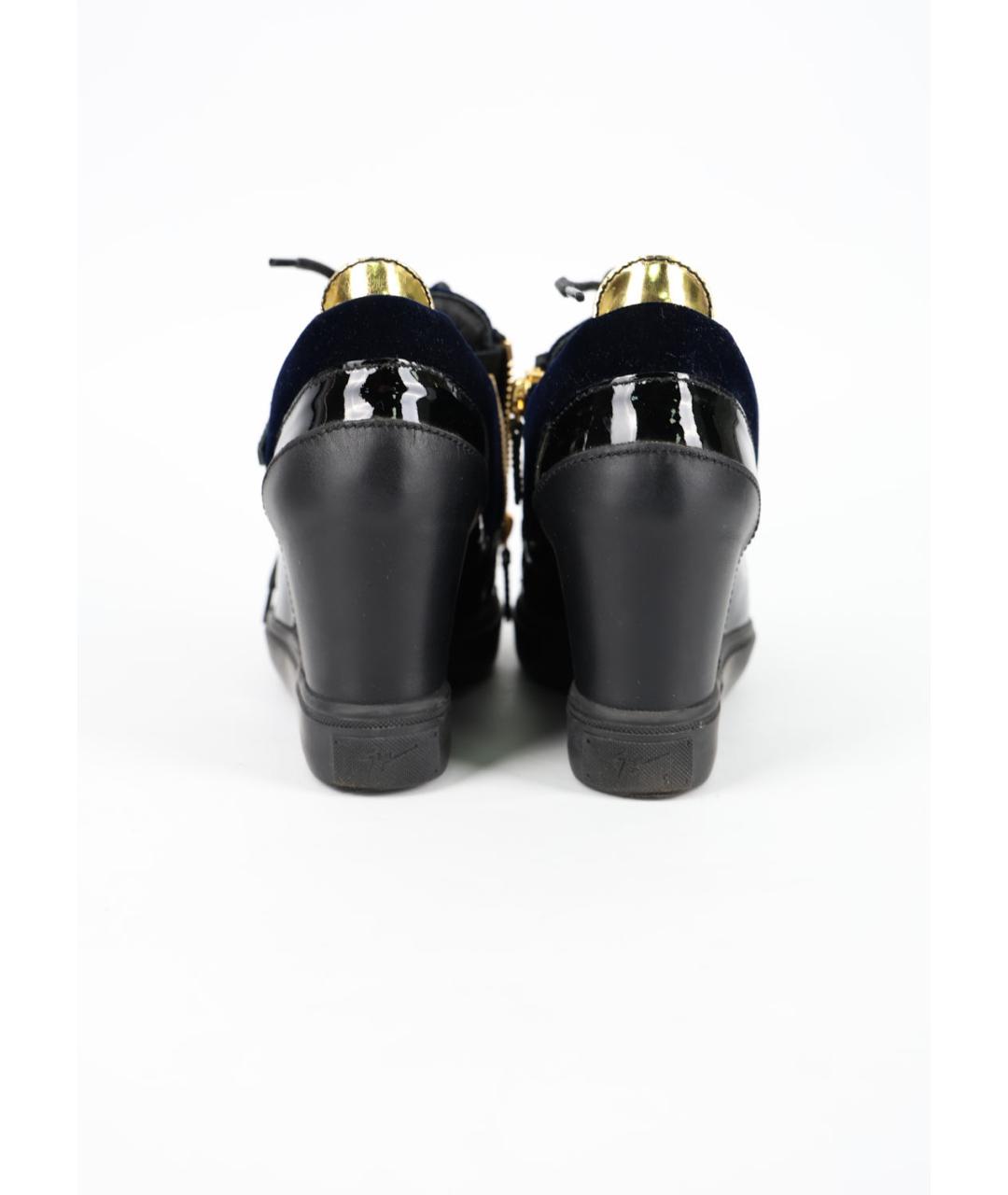 GIUSEPPE ZANOTTI DESIGN Черные текстильные кроссовки, фото 4