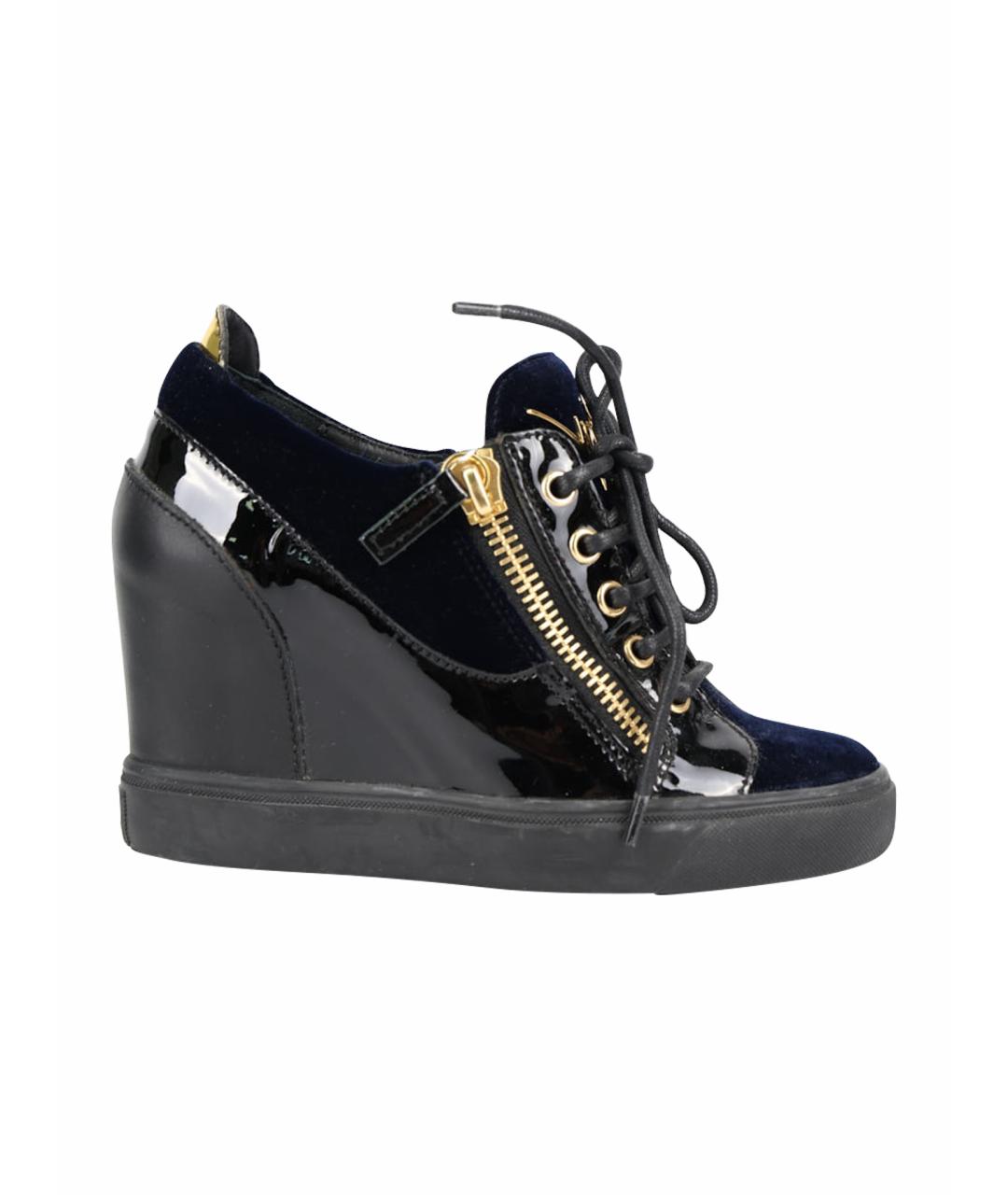 GIUSEPPE ZANOTTI DESIGN Черные текстильные кроссовки, фото 1