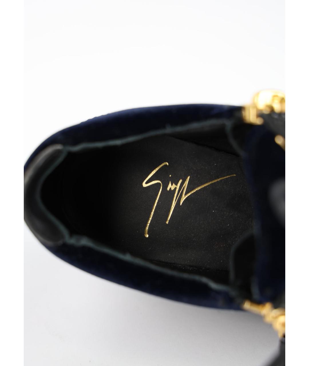GIUSEPPE ZANOTTI DESIGN Черные текстильные кроссовки, фото 5