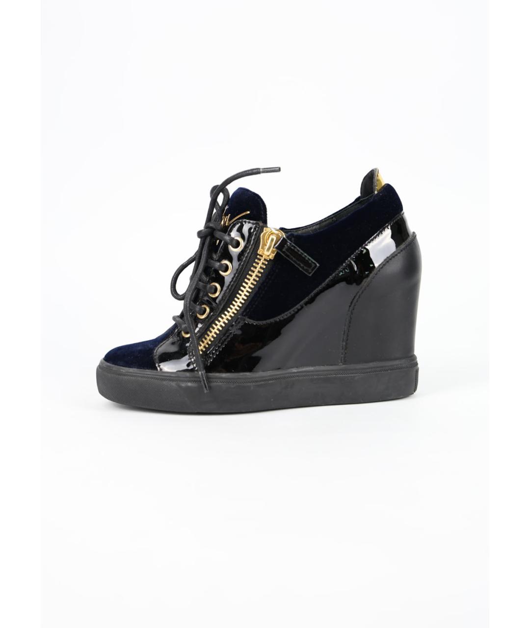 GIUSEPPE ZANOTTI DESIGN Черные текстильные кроссовки, фото 6