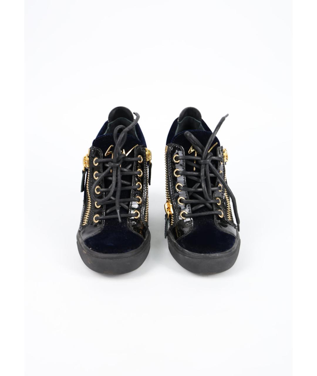 GIUSEPPE ZANOTTI DESIGN Черные текстильные кроссовки, фото 2