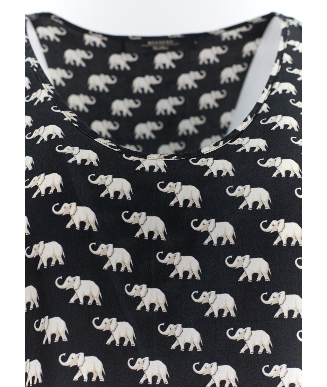 WEEKEND MAX MARA Черная шелковая майка, фото 4
