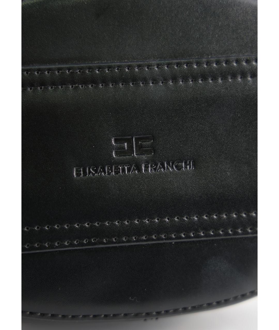 ELISABETTA FRANCHI Черная сумка через плечо из искусственной кожи, фото 5