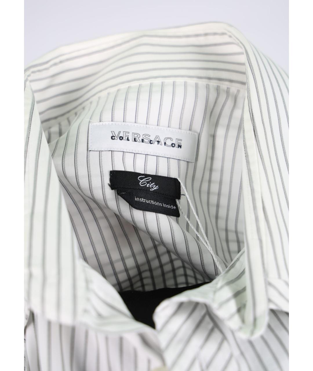 VERSACE COLLECTION Белая хлопковая классическая рубашка, фото 3