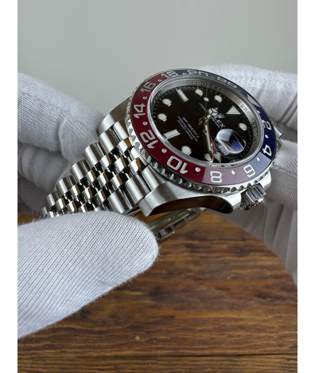 ROLEX Черные стальные часы, фото 4