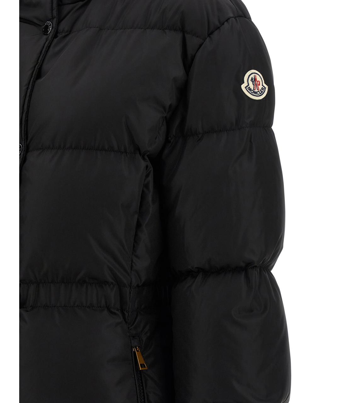 MONCLER Черный полиамидовый пуховик, фото 2