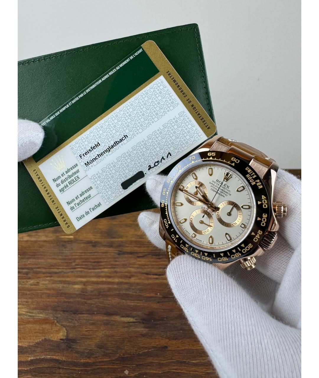 ROLEX Белые часы из розового золота, фото 2