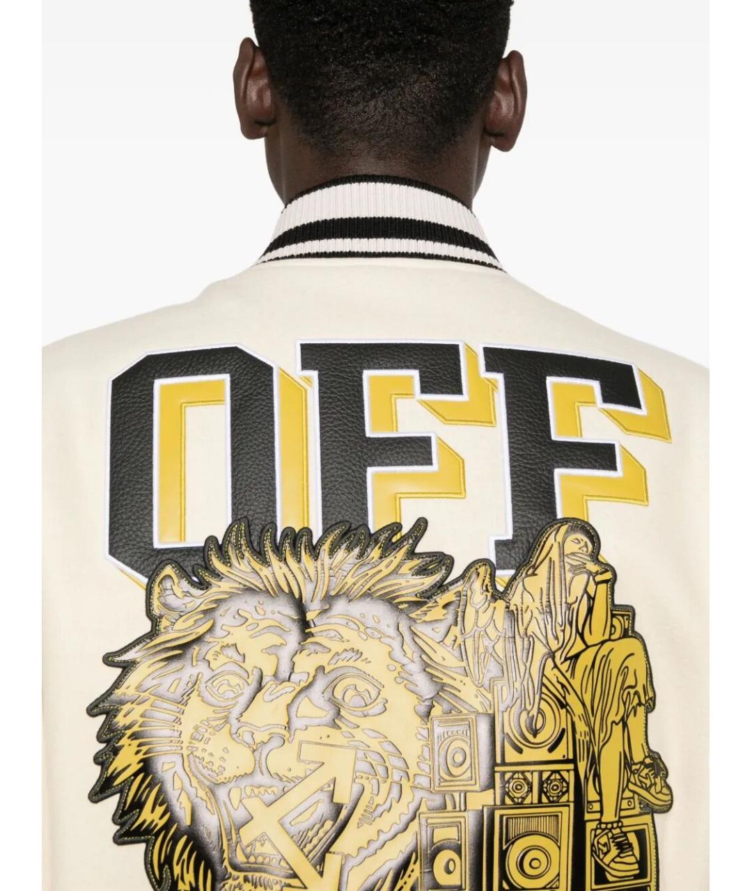 OFF-WHITE Бежевая шерстяная куртка, фото 3