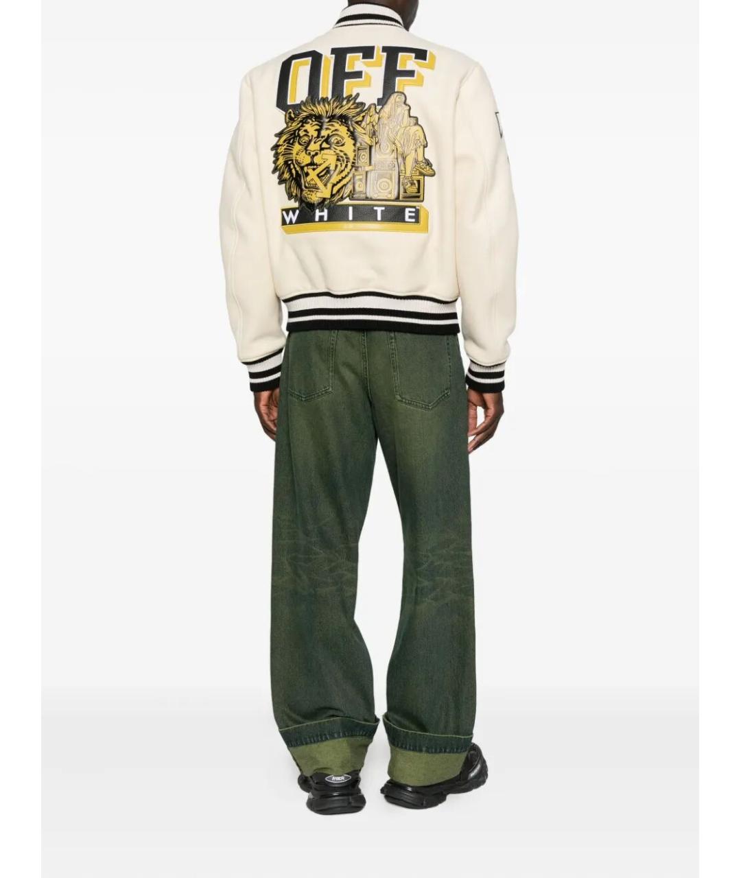 OFF-WHITE Бежевая шерстяная куртка, фото 2