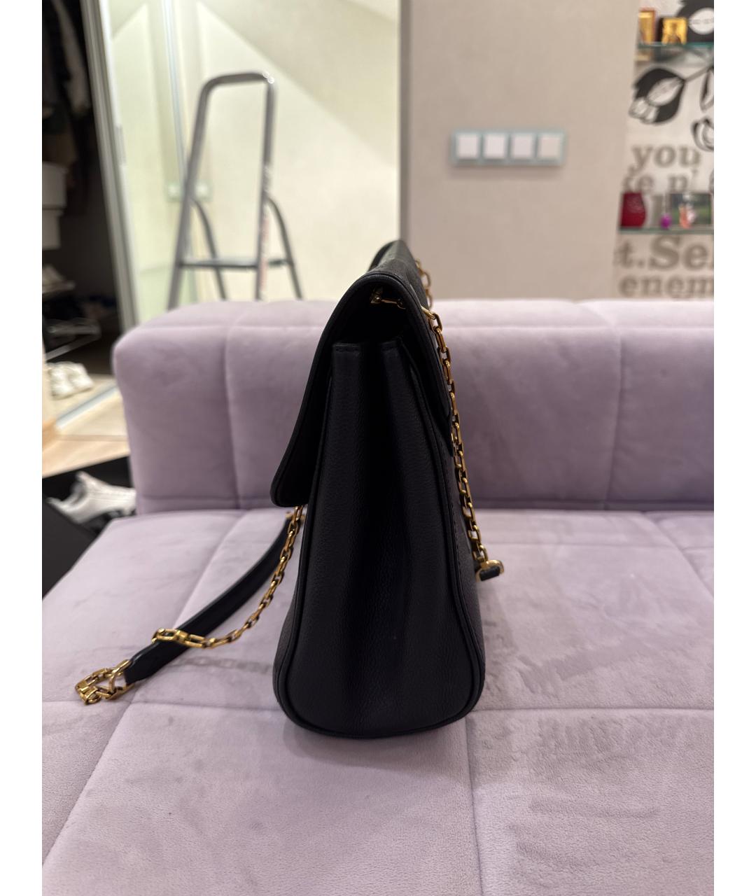 LOUIS VUITTON Черная кожаная сумка через плечо, фото 2