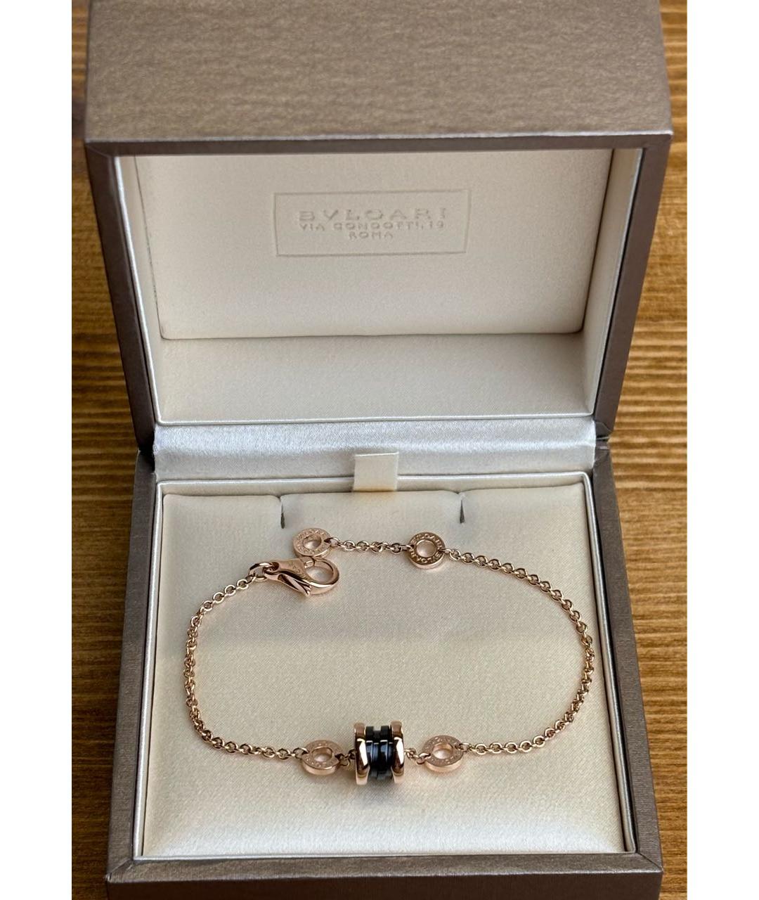 BVLGARI Черный браслет из розового золота, фото 5