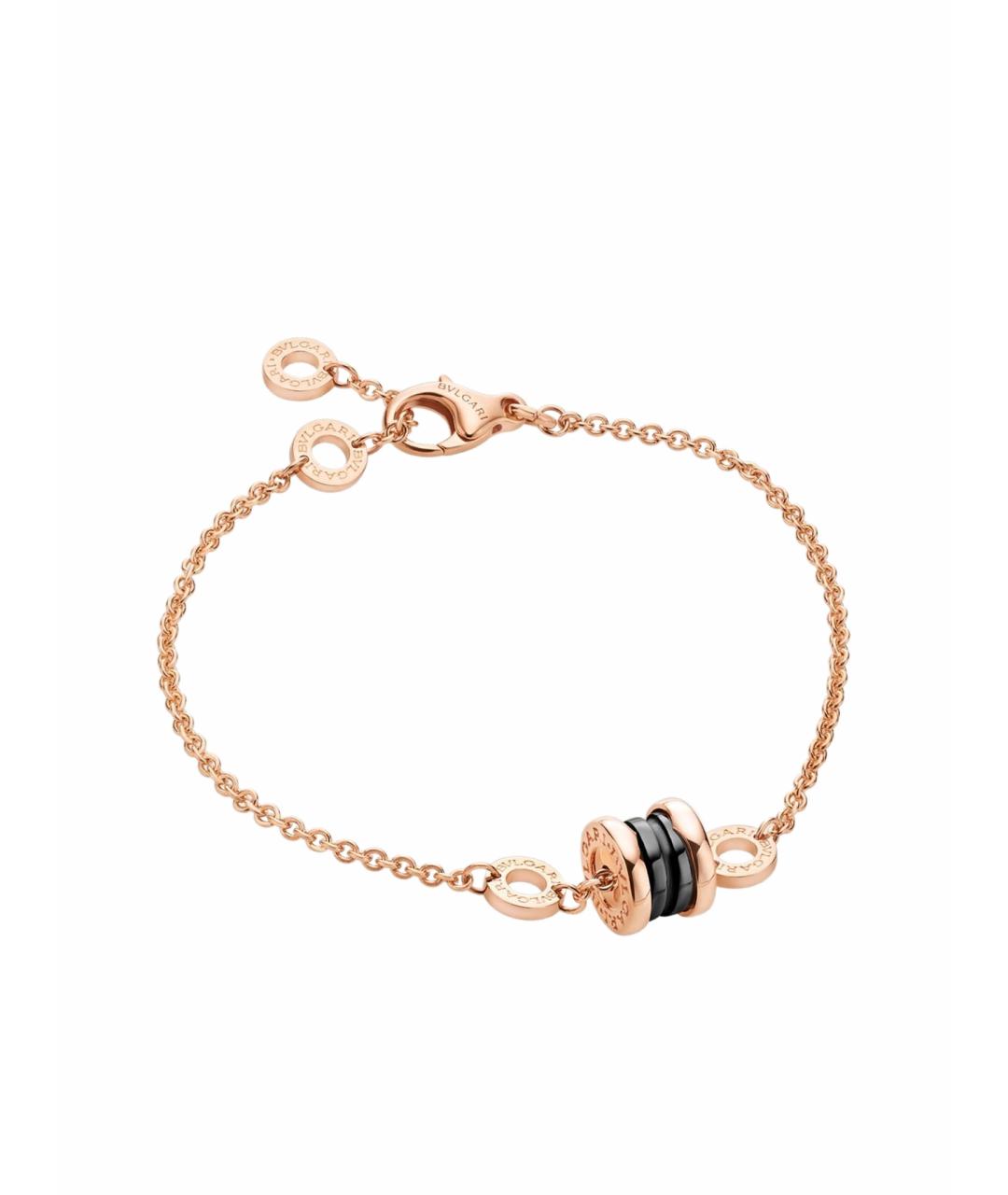 BVLGARI Черный браслет из розового золота, фото 1
