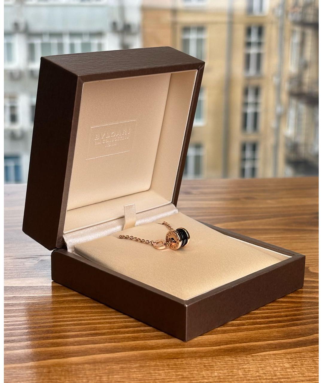 BVLGARI Черный браслет из розового золота, фото 4
