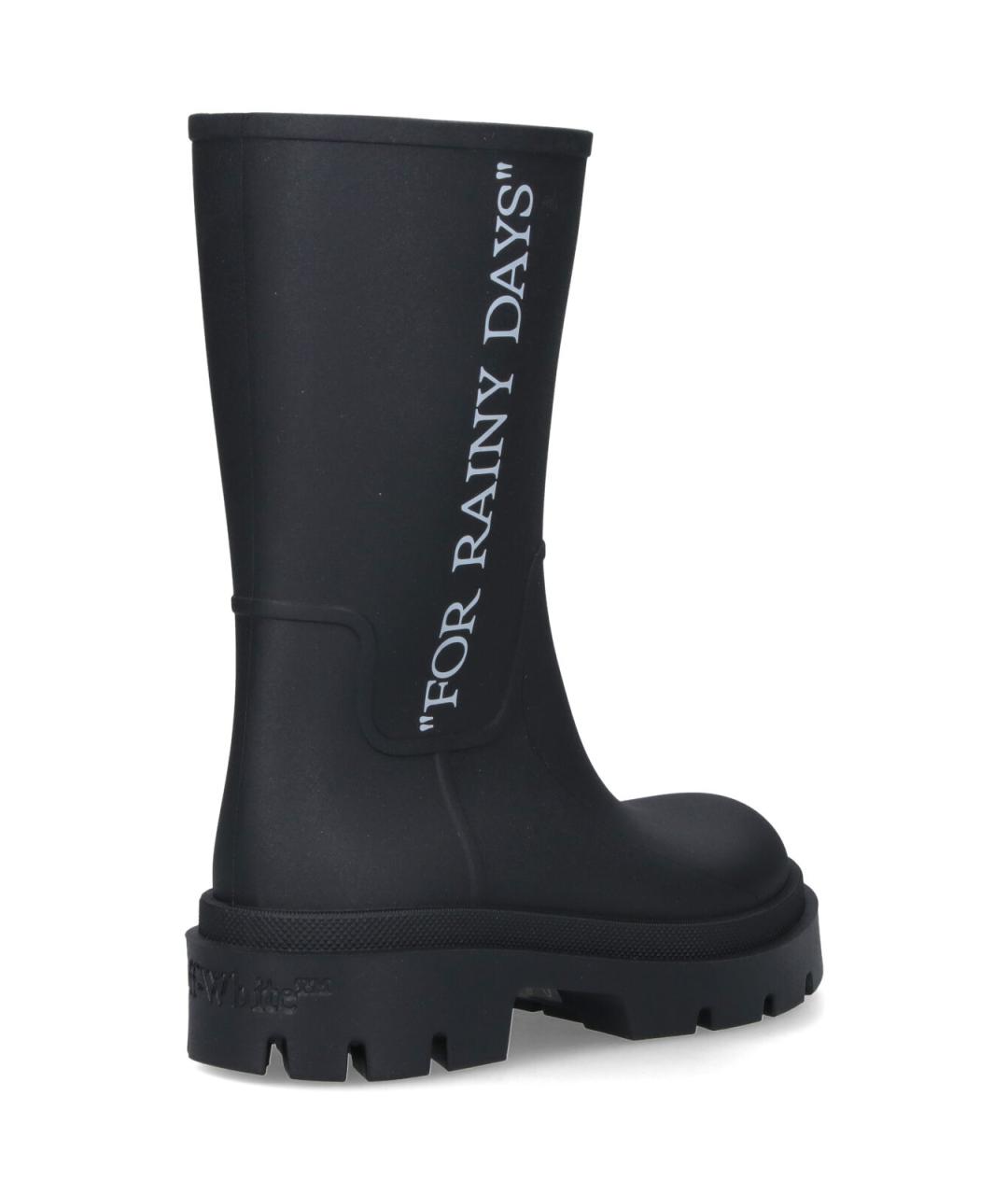 OFF-WHITE Черные синтетические сапоги, фото 4