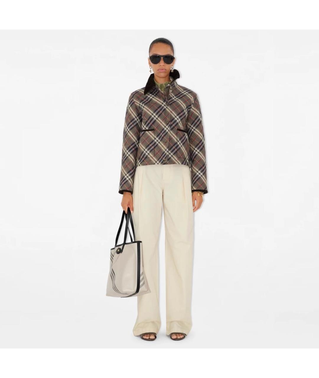 BURBERRY Коричневая хлопковая куртка, фото 2