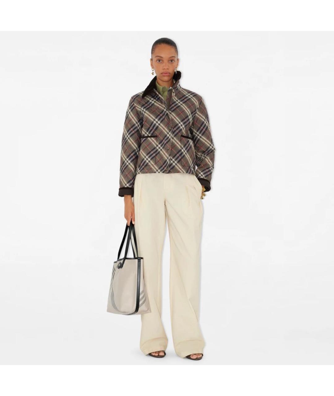 BURBERRY Коричневая хлопковая куртка, фото 3