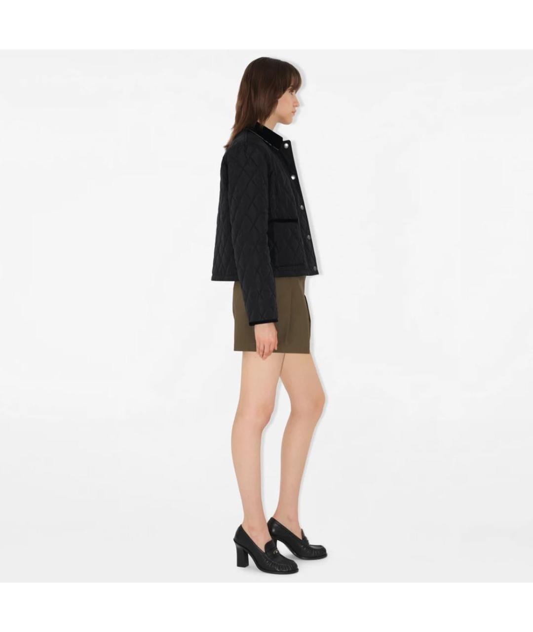 BURBERRY Черная полиамидовая куртка, фото 3