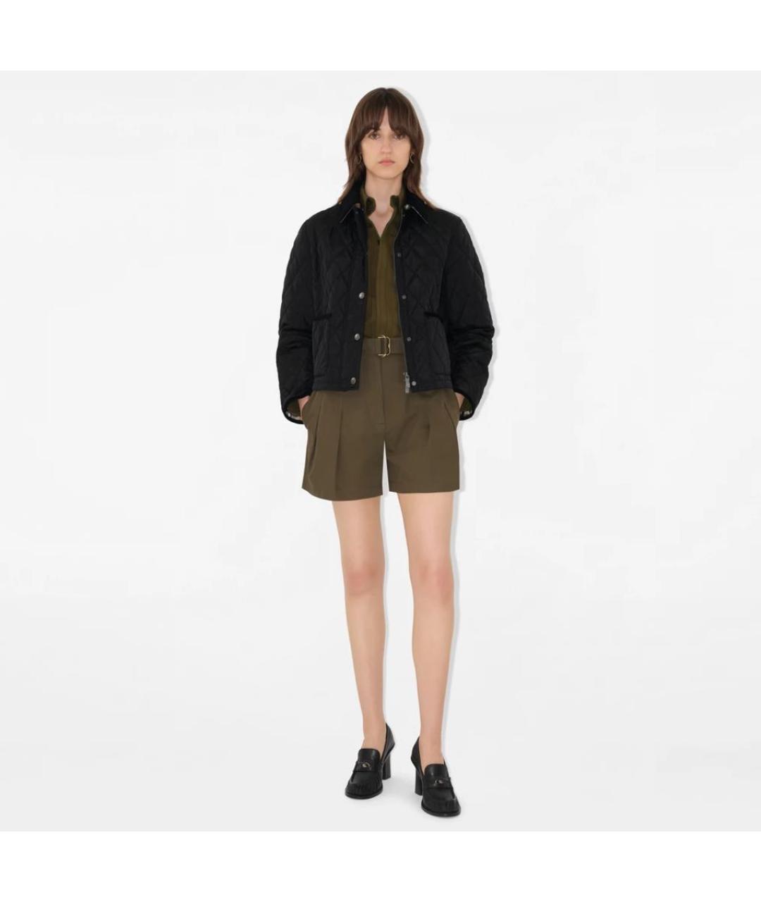 BURBERRY Черная полиамидовая куртка, фото 2