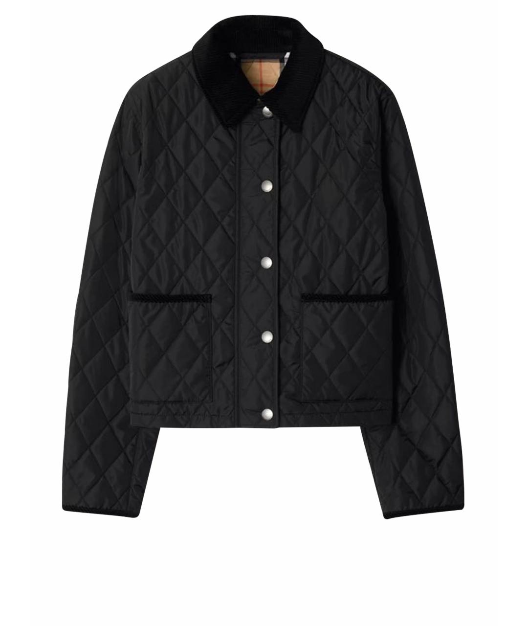BURBERRY Черная полиамидовая куртка, фото 1