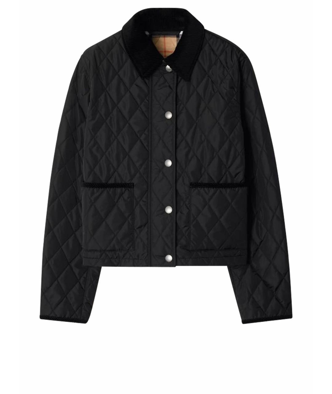 BURBERRY Черная полиамидовая куртка, фото 6