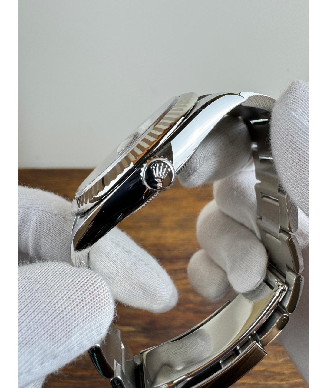 ROLEX Черные стальные часы, фото 4