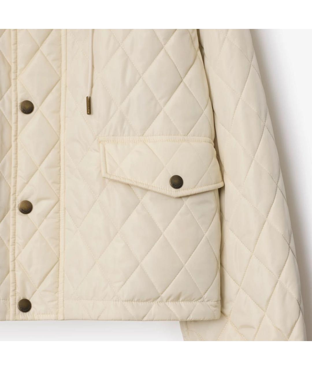 BURBERRY Бежевая полиамидовая куртка, фото 5