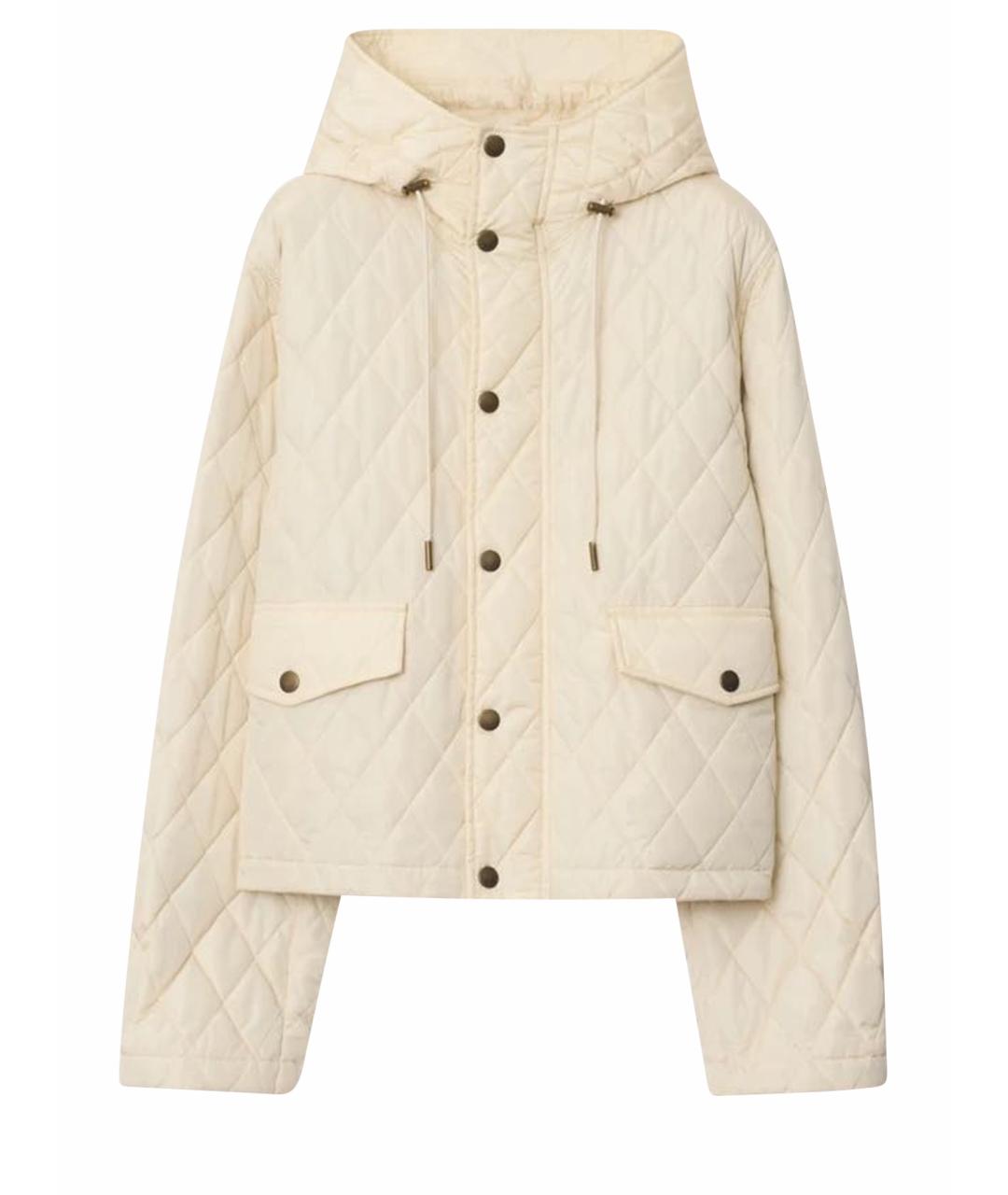 BURBERRY Бежевая полиамидовая куртка, фото 1
