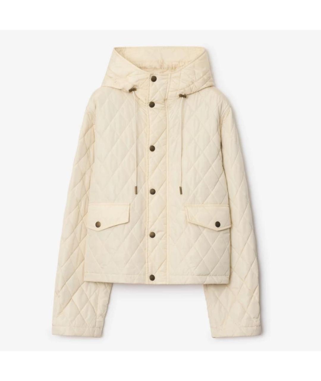 BURBERRY Бежевая полиамидовая куртка, фото 6